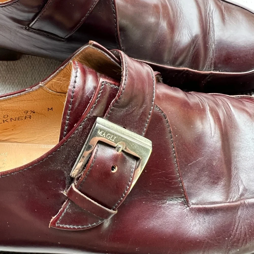 Bruno Magli Monk Strap Leather Dress Shoes 9.5